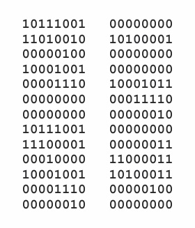 Slika 1.5. Program za sabiranje brojeva 1234 i 4321 napisan mašinskim jezikom